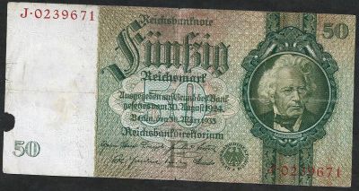 Лот: 10049286. Фото: 1. 50 рейхсмарок 1933 г. Германия... Германия и Австрия