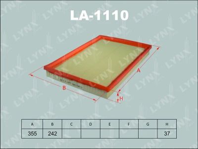 Лот: 13356924. Фото: 1. Lynx LA-1110 Воздушный фильтр. Расходные материалы