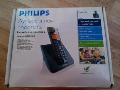 Лот: 5911087. Фото: 1. Беспроводной телефон Philips se150. DECT и радиотелефоны
