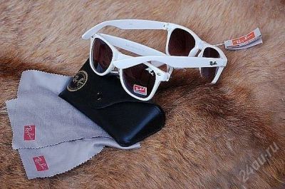 Лот: 1869687. Фото: 1. Очки Ray-Ban wayfarer 2140 white. Очки солнцезащитные