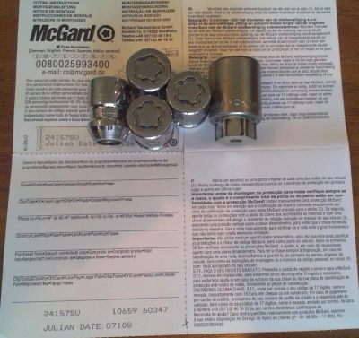 Лот: 5076154. Фото: 1. Гайки секретные McGard 24157SU... Механические блокираторы и противоугонные устройства