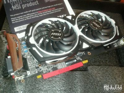 Лот: 13430314. Фото: 1. Radeon MSI ARMOR RX580 8Gb. Видеокарты
