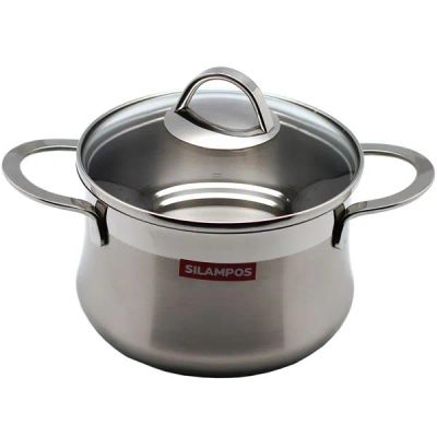 Лот: 24545162. Фото: 1. Кастрюля с крышкой SILAMPOS "Эмоция... Кастрюли