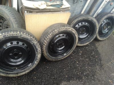 Лот: 17000551. Фото: 1. R16 4x100 диски toyota шины 185... Шины на дисках