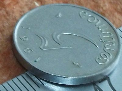 Лот: 10900367. Фото: 1. Монета 5 сантим пять Франция 1961... Европа