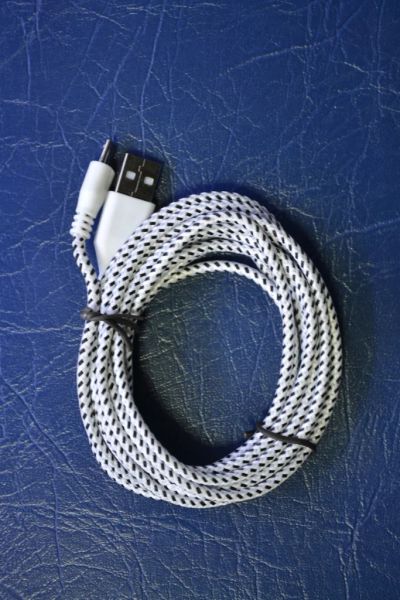 Лот: 5139071. Фото: 1. Кабель текстильный круглый Micro... Дата-кабели, переходники