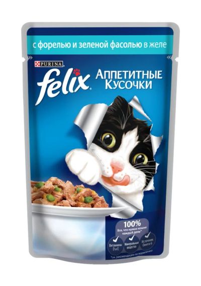 Лот: 5328447. Фото: 1. Корм Felix Аппетитные кусочки... Корма