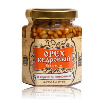 Лот: 12725500. Фото: 1. Кедровый орех в сиропе из шиповника... Домашние заготовки