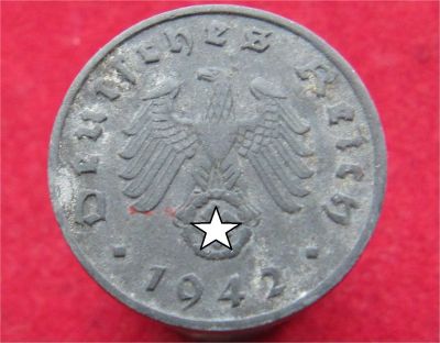 Лот: 10900013. Фото: 1. Монета №18745 Немецкий рейх.Свастика... Остальные страны