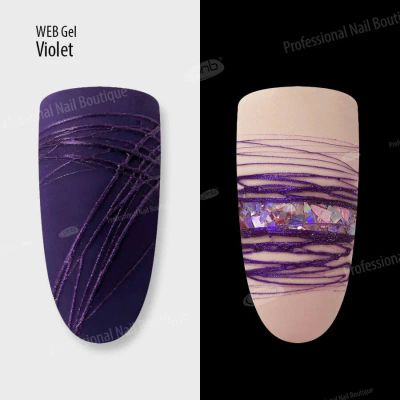 Лот: 12077407. Фото: 1. Гель-паутинка фиолетовая Web Gel... Украшения, дизайн ногтей