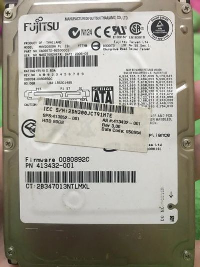 Лот: 11545189. Фото: 1. HDD 80гб. Жёсткие диски (HDD)