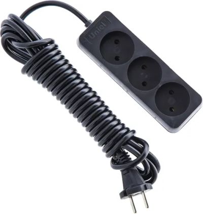 Лот: 24553060. Фото: 1. Удлинитель Uniel S-CD3-5 Black. Удлинители, тройники, сетевые фильтры