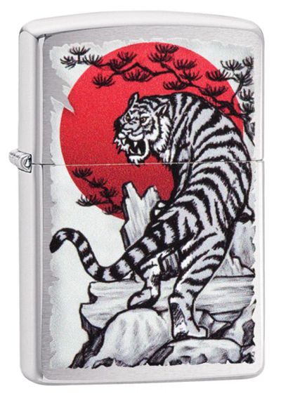 Лот: 22563353. Фото: 1. Зажигалка Asian Tiger Design ZIPPO... Зажигалки, спички, пепельницы