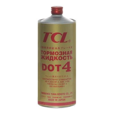 Лот: 16271721. Фото: 1. Тормозная жидкость TCL DOT4 1л. Масла, жидкости