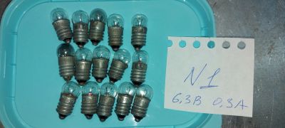 Лот: 20184565. Фото: 1. Лампочки 6,3В 0,3А 15шт Цена за... Электронные лампы