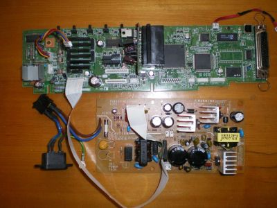 Лот: 8367201. Фото: 1. Блок питания, шлейф и mainboard... Печатные платы