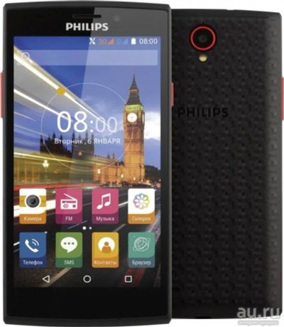 Лот: 8655482. Фото: 1. Philips S337 (черно-красный). Смартфоны