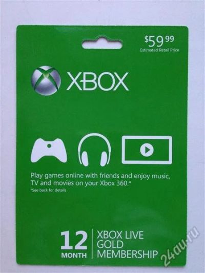 Лот: 2249608. Фото: 1. Xbox Live Gold - 12 месяцев золотого... Игры для консолей