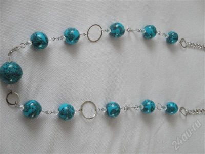 Лот: 262023. Фото: 1. Изделия из полимерной глины "Бирюза... Колье