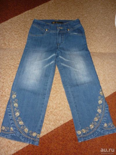 Лот: 9783453. Фото: 1. джинсы широкие р 140 см. Брюки, шорты, джинсы