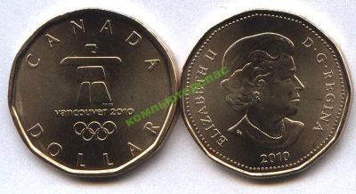 Лот: 3896187. Фото: 1. Канада 1 доллара 2010 года. Олимпийские... Америка