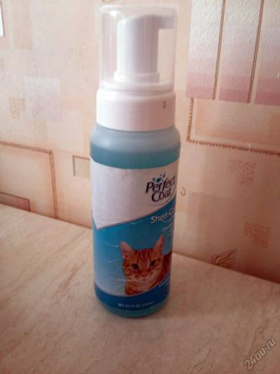 Лот: 5760153. Фото: 1. Безводный шампунь для кошек, которые... Косметика для животных