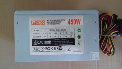 Лот: 4386562. Фото: 1. Блок питания FOX (Foxline) 450вт. Корпуса, блоки питания
