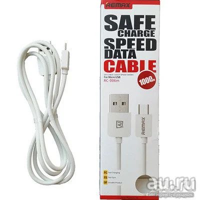 Лот: 12998313. Фото: 1. Кабель MicroUsb Remax Light Белый. Дата-кабели, переходники