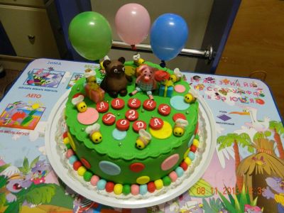 Лот: 6055681. Фото: 1. ТОРТ ВИННИ ПУХ С Пяточком 2. Торты, пирожные