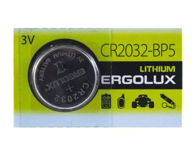 Лот: 19583712. Фото: 1. Батарейка CR2032 Ergolux Lithium... Батарейки, аккумуляторы, элементы питания
