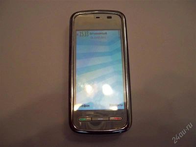Лот: 1078763. Фото: 1. nokia 5230 navi white chrome... Смартфоны