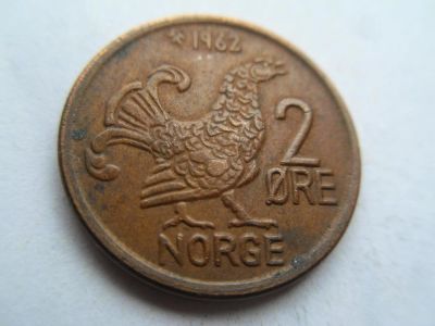 Лот: 10089443. Фото: 1. Норвегия 2 эре 1962. Европа