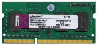 Лот: 16939609. Фото: 1. ddr3 4гб kingston kvr1066d3s7... Оперативная память