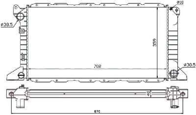 Лот: 3696440. Фото: 1. Радиатор ford transit 2.5d/2.5td... Двигатель и элементы двигателя
