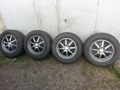 Лот: 4071559. Фото: 1. R14 Кованные диски + резина Yokohama... Шины на дисках