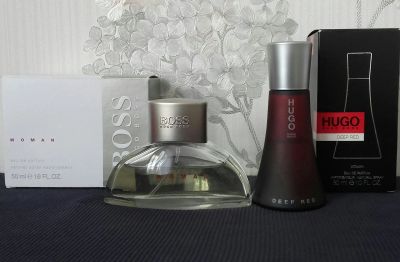 Лот: 12069325. Фото: 1. Hugo boss "Woman" и "Deep red". Женская парфюмерия