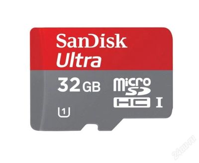 Лот: 2479519. Фото: 1. SanDisk Ultra 32 GB MicroSDHC... Карты памяти