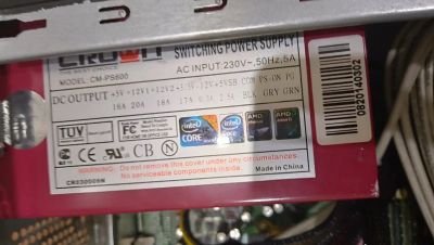 Лот: 25334374. Фото: 1. Блок питания 600w. Корпуса, блоки питания