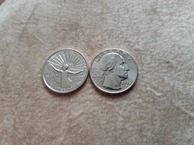 Лот: 18730550. Фото: 1. США 25 центов 2022 г 1я монета... Америка