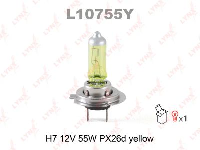 Лот: 8762551. Фото: 1. Лампа LYNXauto L10755Y H7 12V... Оптика и освещение