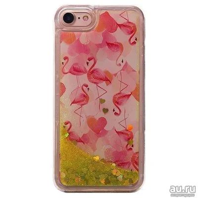 Лот: 12993505. Фото: 1. Чехол iPhone 7/ 8 Плавающие блестки... Чехлы, бамперы