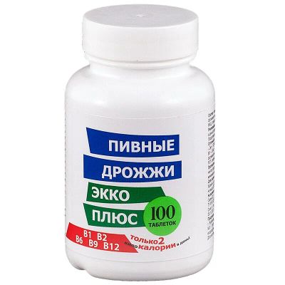 Лот: 23731001. Фото: 1. Экко Плюс Дрожжи пивные без добавок... Лекарства