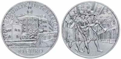 Лот: 18740086. Фото: 1. 10 евро 2002 г. Австрия .Замок... Германия и Австрия