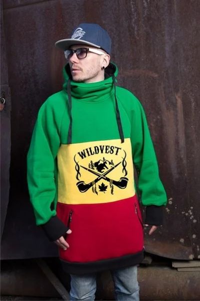 Лот: 12490680. Фото: 1. Худи WildVest Rasta Pipes (L). Зимняя спортивная одежда