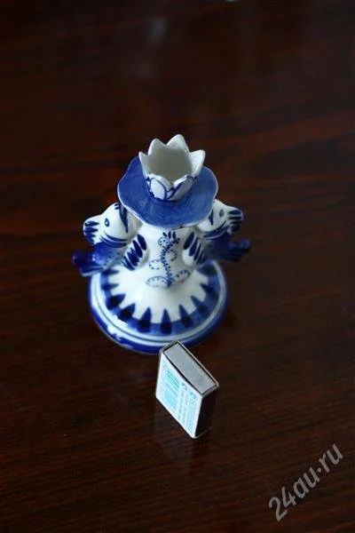 Лот: 811351. Фото: 1. Гжель, подсвечник 2. Аксессуары