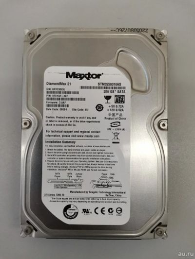 Лот: 17445166. Фото: 1. HDD Seagate-Maxtor 250 Gb SATA-II... Жёсткие диски (HDD)