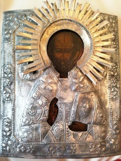 Лот: 10553295. Фото: 1. Икона Св. Николай, 18-19 век... Иконы