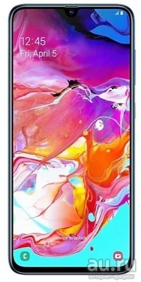 Лот: 13759451. Фото: 1. Samsung Galaxy A70 128GB, Синий... Смартфоны