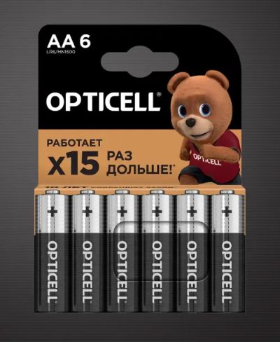Лот: 23538092. Фото: 1. Батарейка Opticell Basic АA пальчиковая... Батарейки, аккумуляторы, элементы питания
