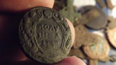 Лот: 11289508. Фото: 1. Редкая полушка 1747 года. Россия до 1917 года